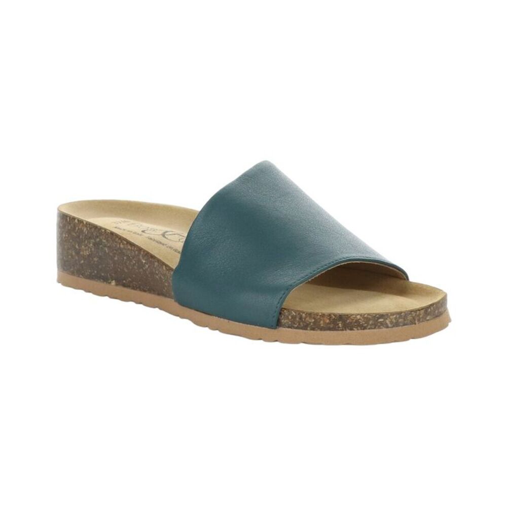 Bos. & Co. Lux Leather Sandal, Blue